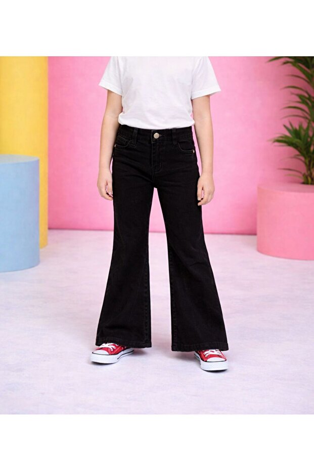 Spanish Style Denim Girls' Trousers