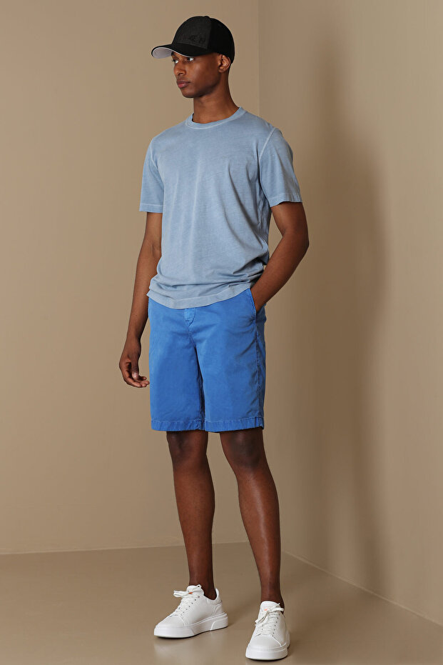 Sarder Erkek Basic Tişört Açık Mavi - 4