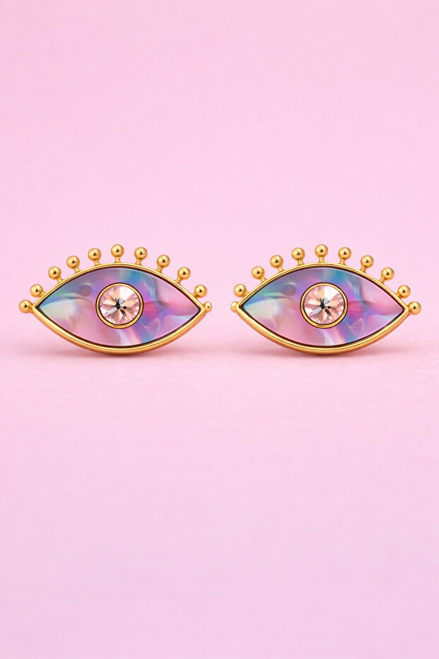 Crystal Irıs Renkli Küpe - 3