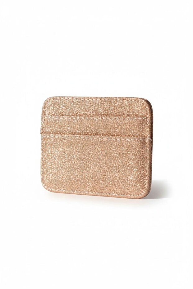 kadın basic yatay model Pembe Simli hediyelik Cüzdan&Kartlık - 2