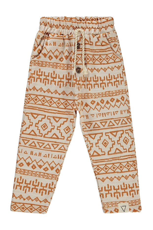 Ethnic Patterned Sweatpants for 2-5 Years Old - Orange