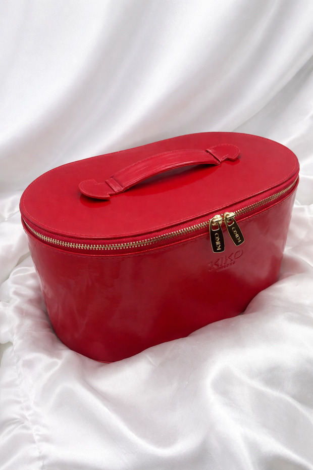 Geantă Esențială Roșie Milano, Geantă de machiaj Roșu Strălucitor - 1