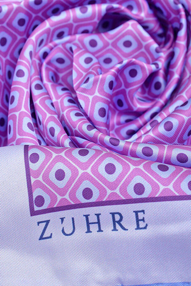 وشاح منقوش من البوليستر تويل V10 0077 - 2