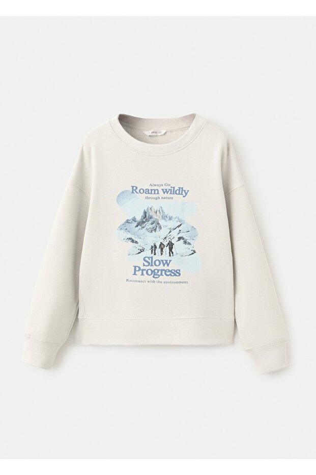 Gemustertes Baumwoll-Sweatshirt - 1