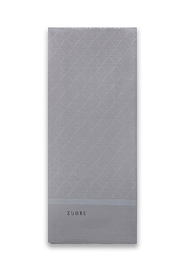 Monogram Patterned 0053 Gray Shawl 0053