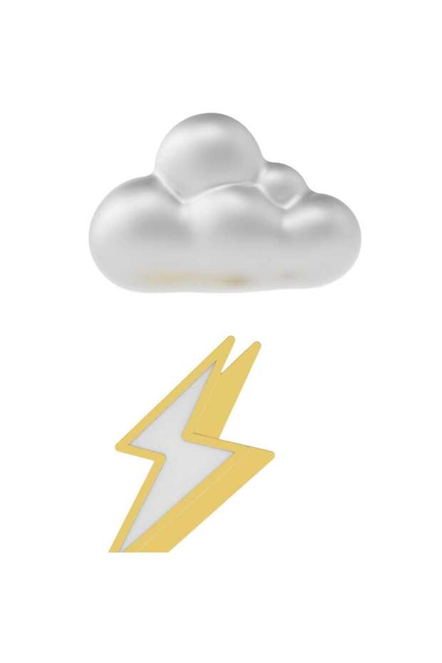 Bulut ve Şimşek Broş Seti - 3
