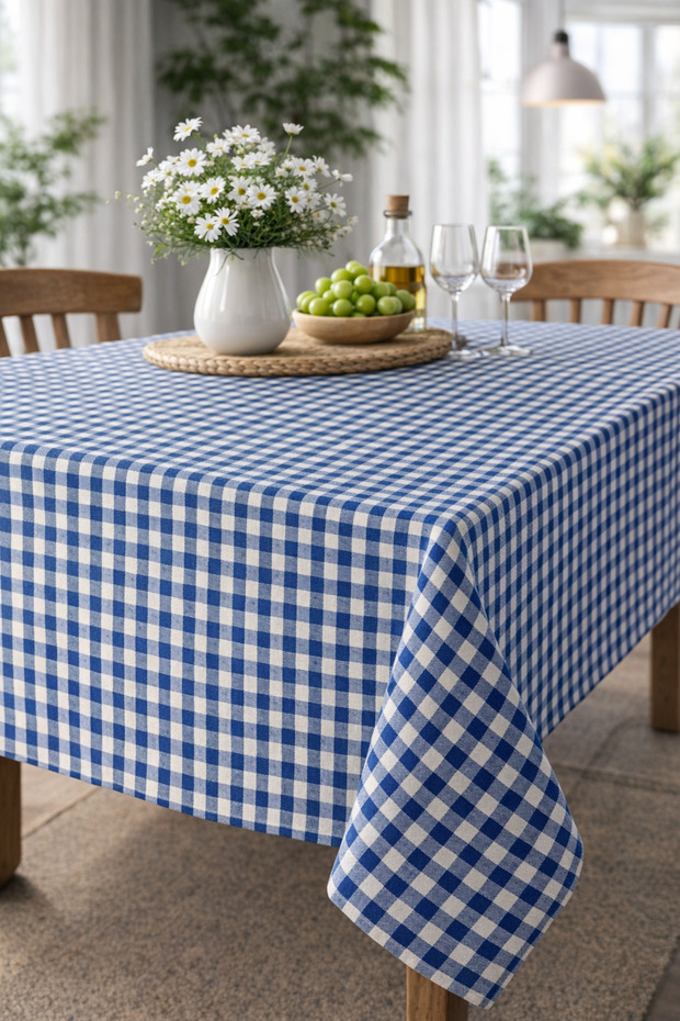 Small Square Pattern Gingham Tablecloth, Table Cloth, Picnic Cloth Zifir