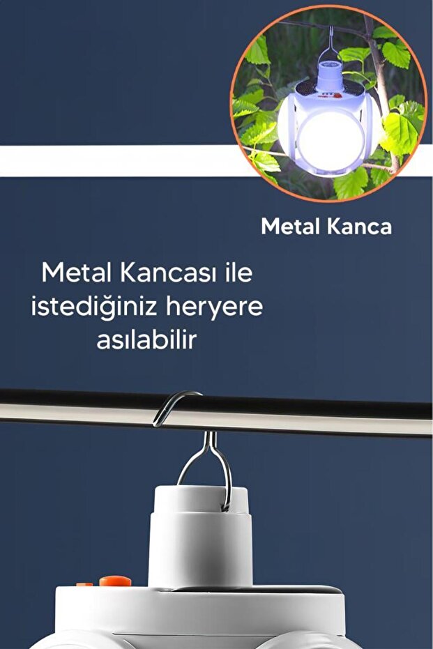 Şarjlı Katlanabilir Solar Lamba - 7