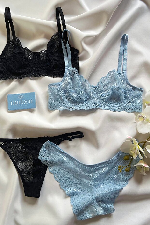 مجموعة الدانتيل Underwire Bralet - 3