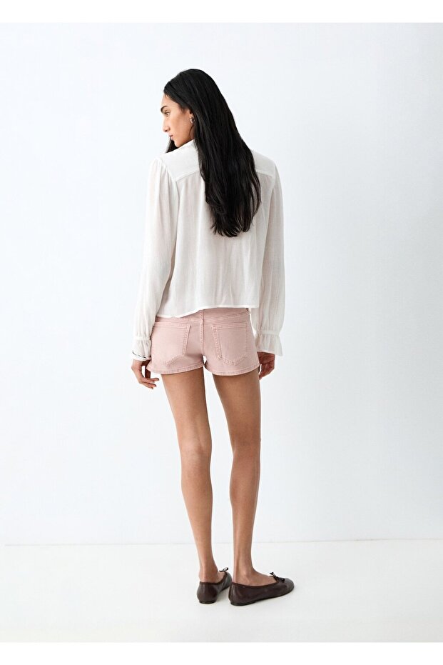 Düşük bel mini şort - 4