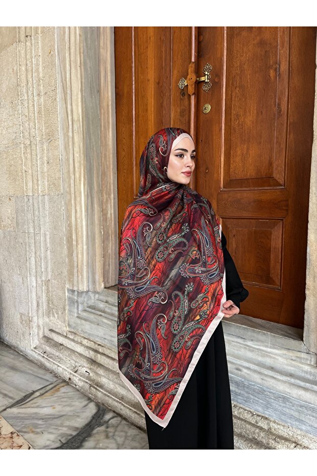 شال منقوش من القطن الناعم - 4