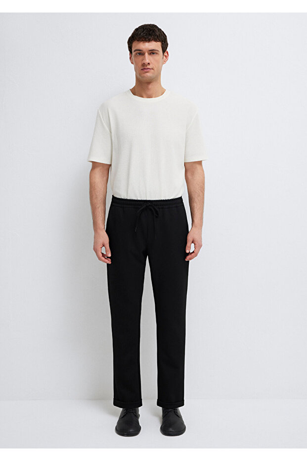 Siyah Örme Pantolon 0010460-900 - 3