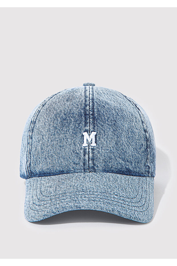 Pălărie din denim brodat M 1913304 -84596 - 3