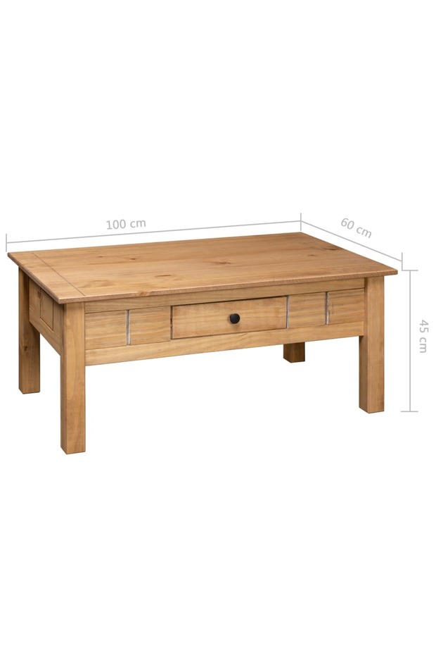 Coffee table, 100x60x45 cm, solid pine wood, Panama range - 8