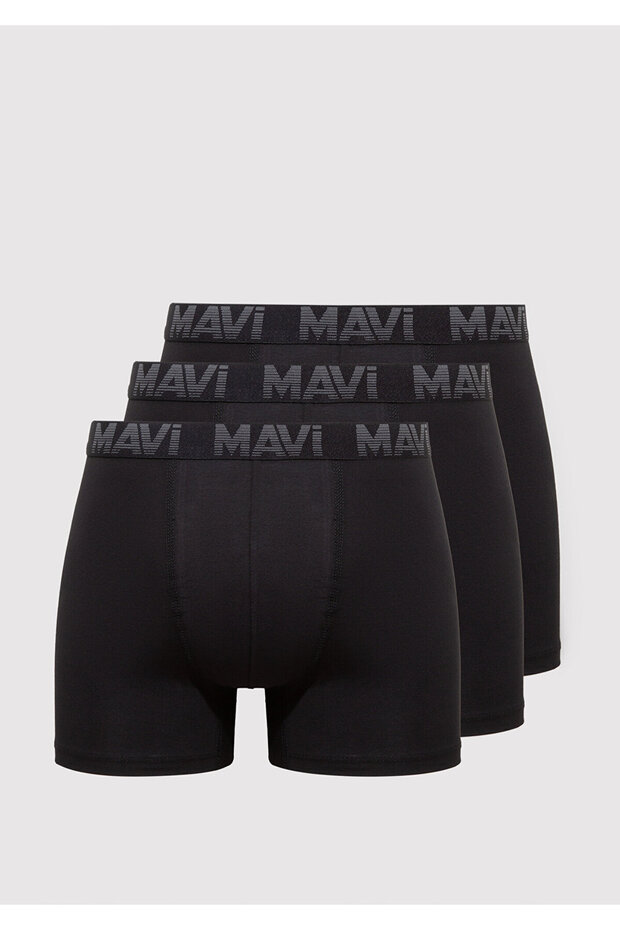 3lü Siyah Basic Boxer 0911504-900 - 1