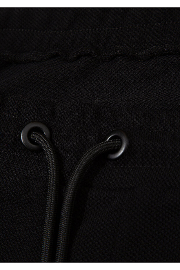 Siyah Örme Şort 066694-900 - 8