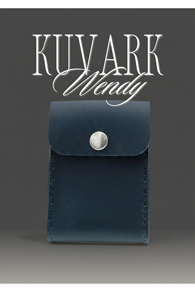 Wendy Box Card Holder - Vertical Model - Genuine Calf Leather - Black
