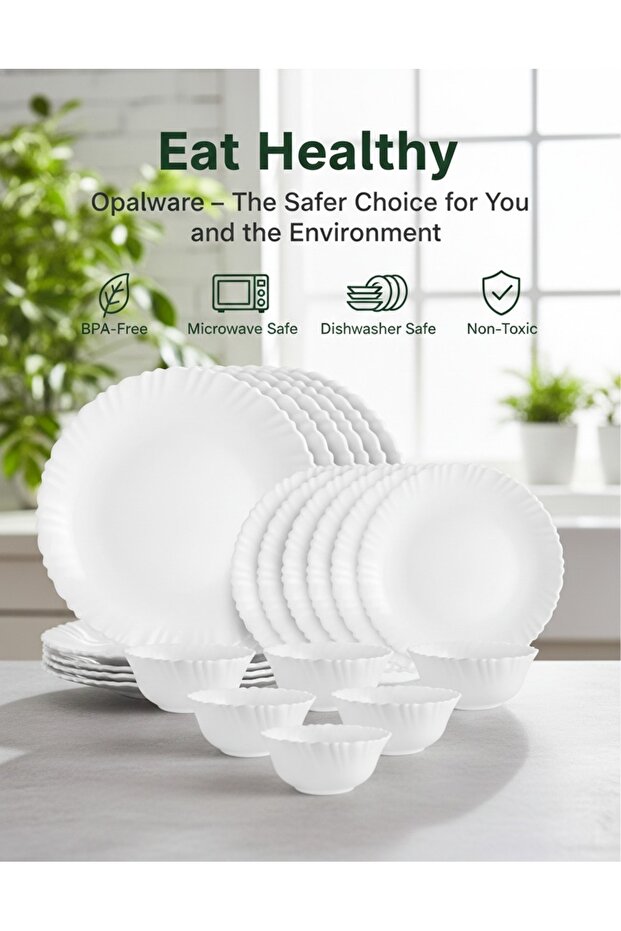 Dinnerware Set 20 Pcs, Elevate Your Dining Experience Dinnerware Set (PLAIN WARE) - 4
