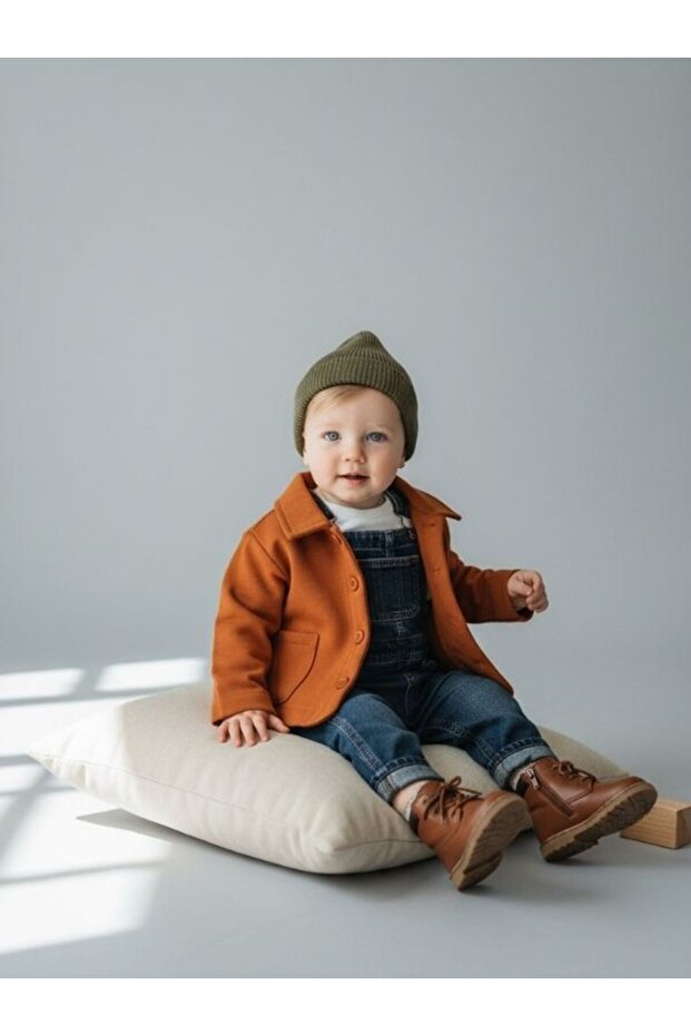 Erkek Bebek Pamuklu Örme Ceket - 3