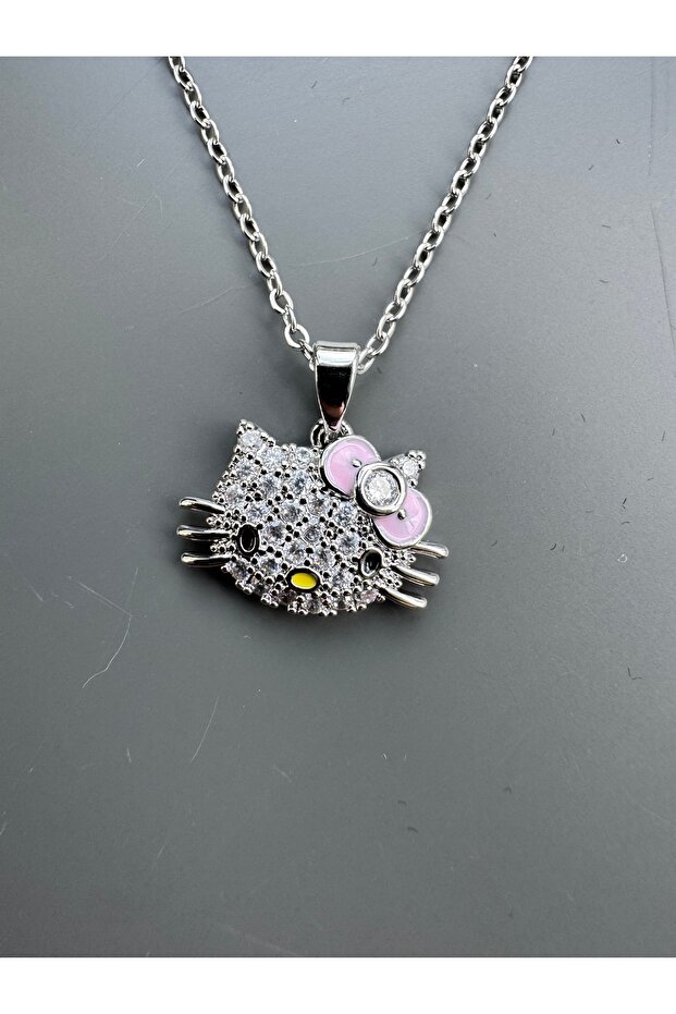 HELLO KITTY KOLYE BİLEKLİK SETİ ÇELİK - 4