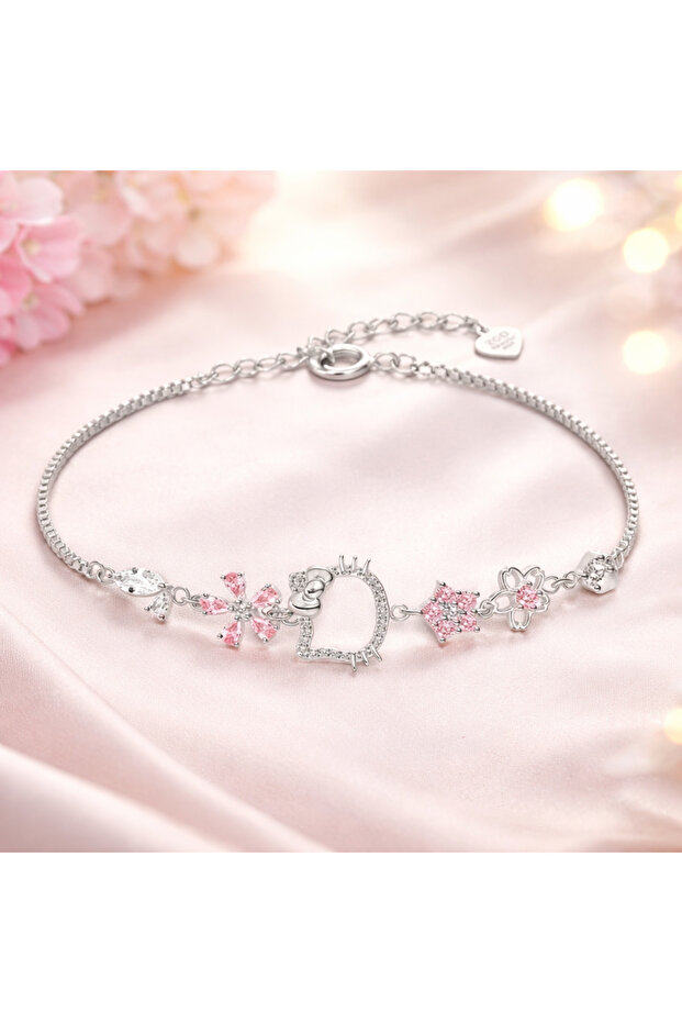 HELLO KITTY KOLYE BİLEKLİK SETİ ÇELİK - 7