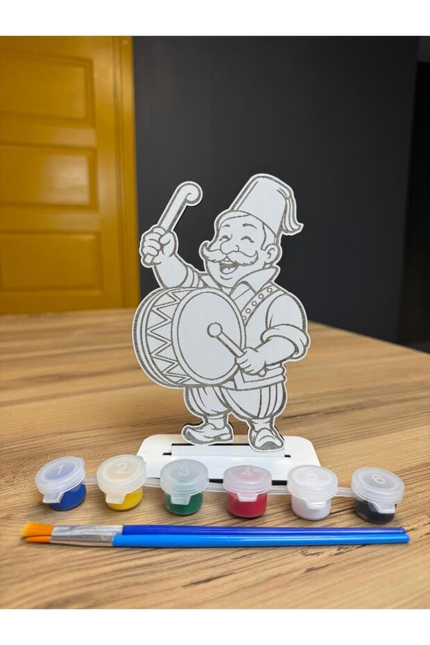 Ramazan Davulcusu Boyama Seti Ahşap Mdf - 1