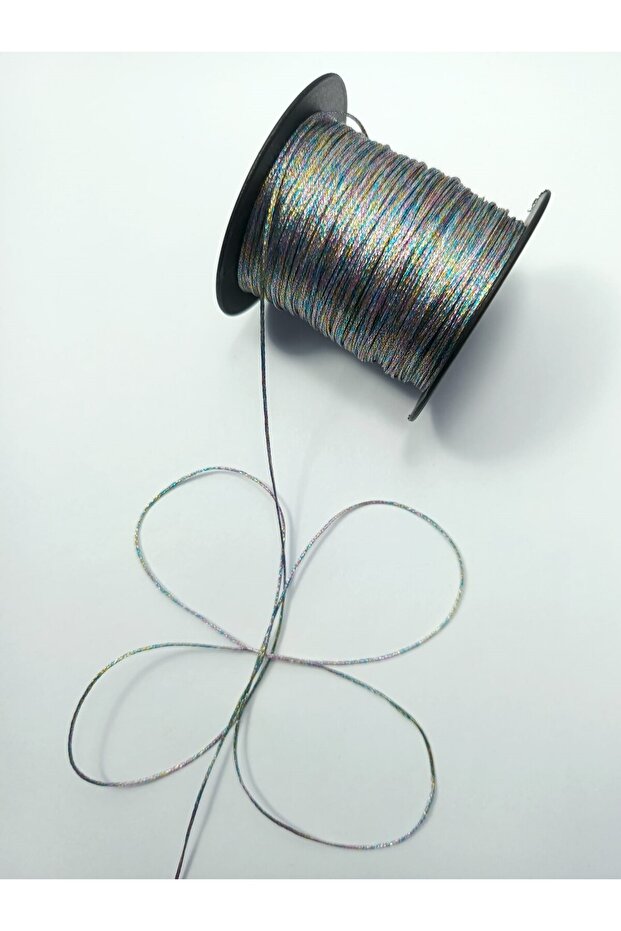Silvery Multicolor 1.0 Mm 100 Meters Waxed Thread Saddle Leather Sewing Thread Necklace Jewelry Design Thread Bracelet Thread