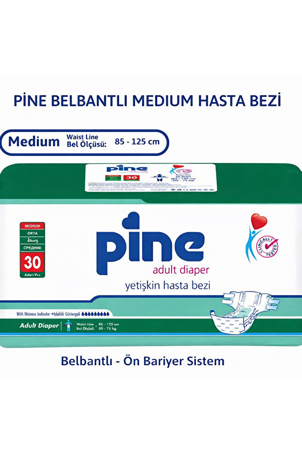 Belbantlı Hasta Bezi Orta Boy Medium 30 Lu - 1