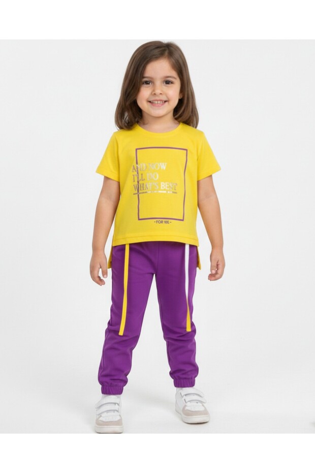 Girl's Summer Muslin Pants and Long Back T-Shirt 2-3-4-5-6 Years Old Bottom Top Set