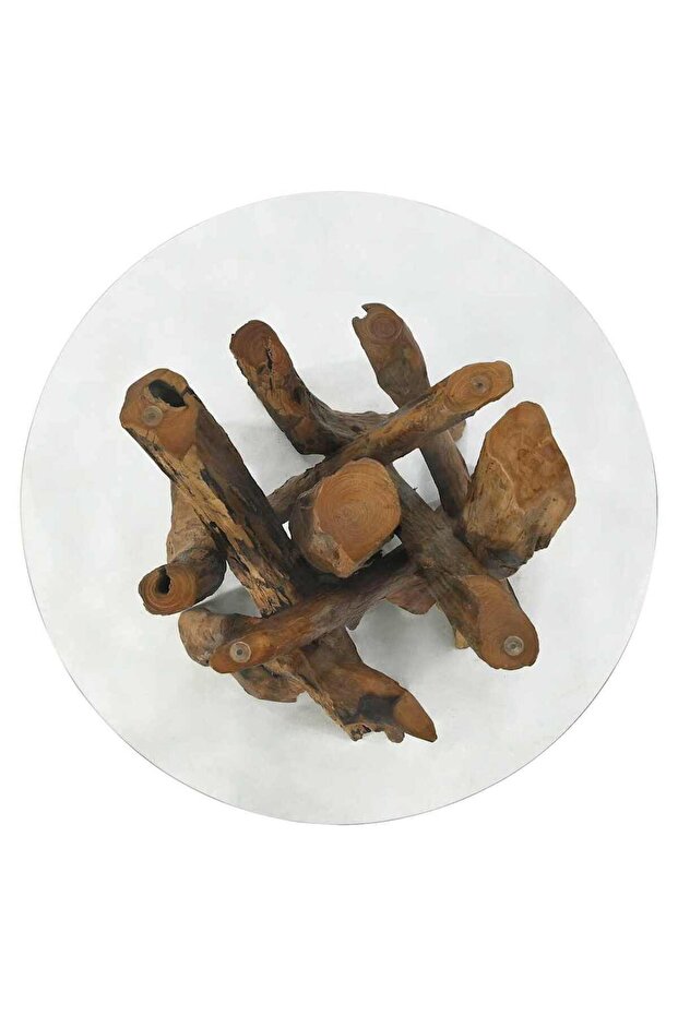 Solid teak coffee table, 60 cm - 2