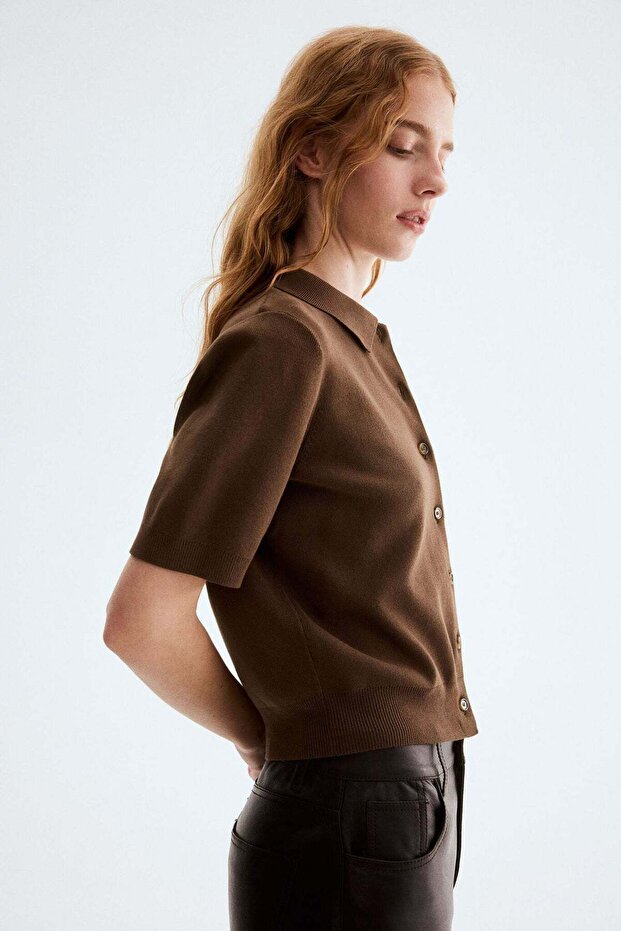 Collared cardigan - 1