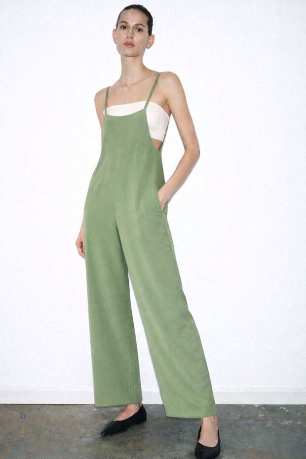 Kadın Çağla Yeşili Salaş Tulum - 3