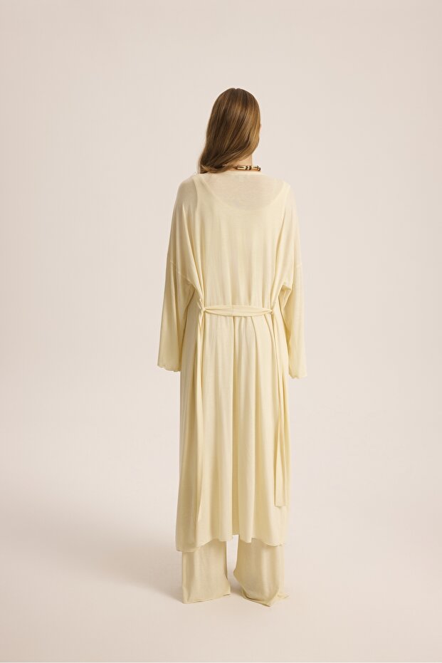 Raina Sarı Kimono Basic Üçlü Takım - 5