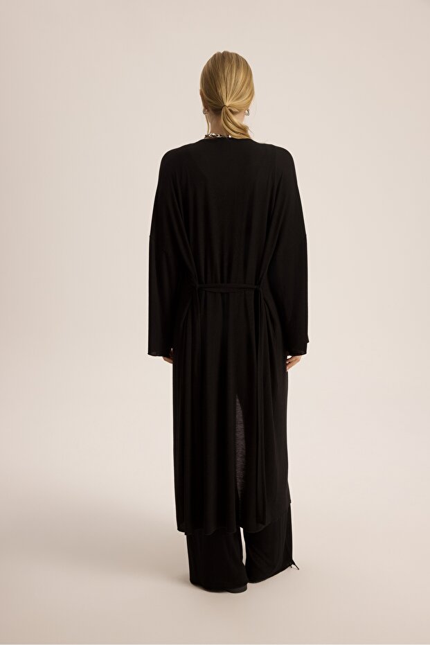 Raina Siyah Kimono Basic Üçlü Takım - 5