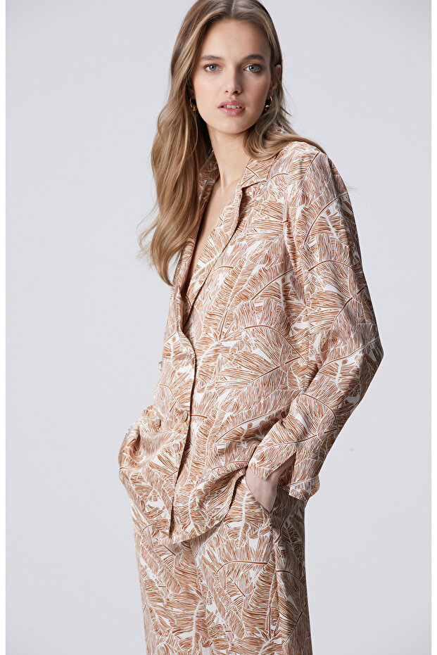 Tarçın Desenli Gömlek - 4