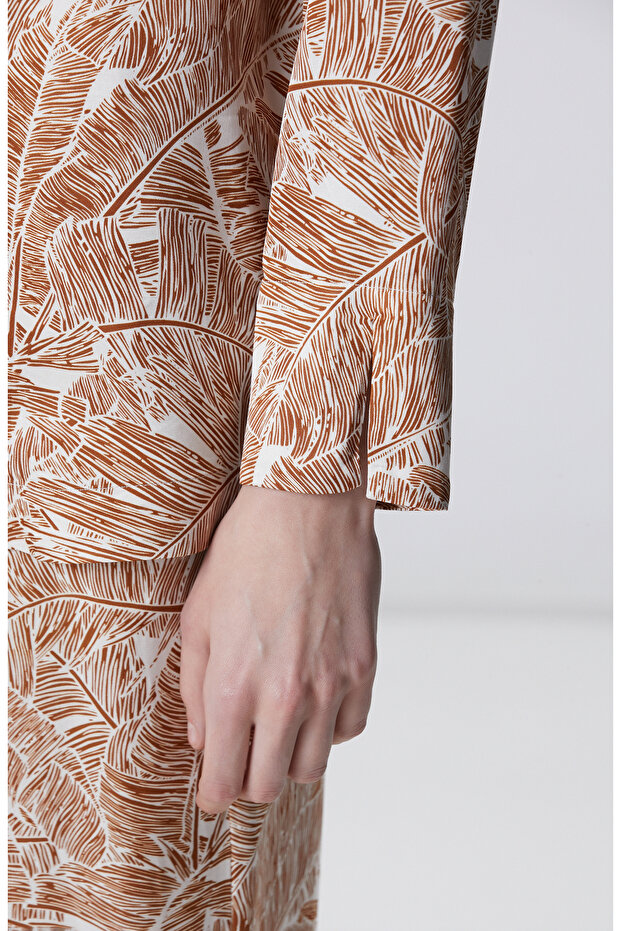 Tarçın Desenli Gömlek - 6