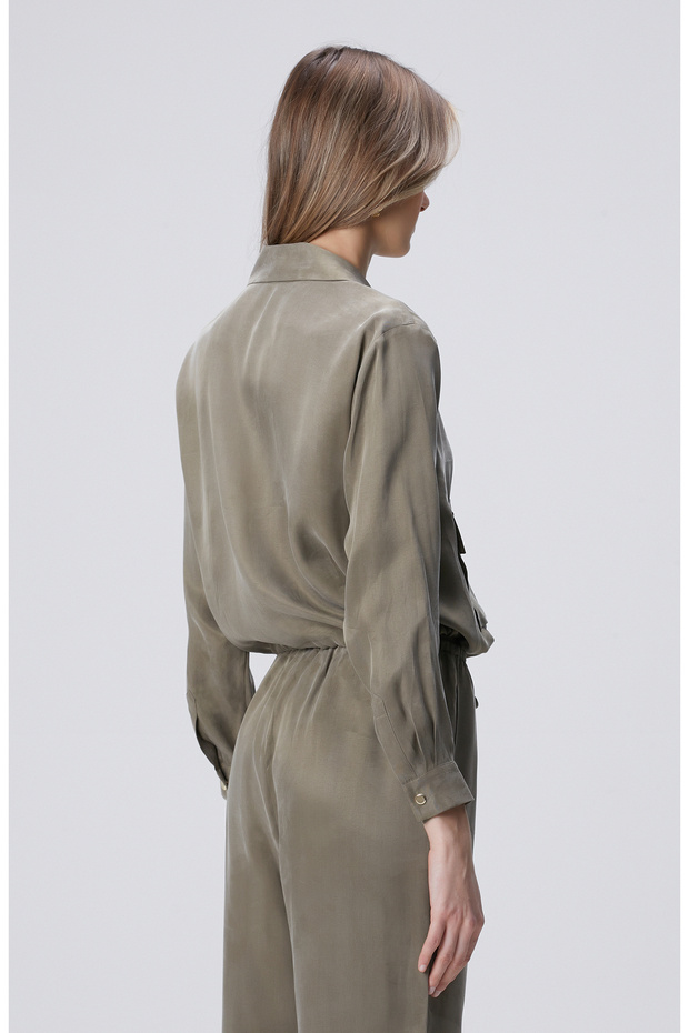 Haki Cupro Gömlek - 5