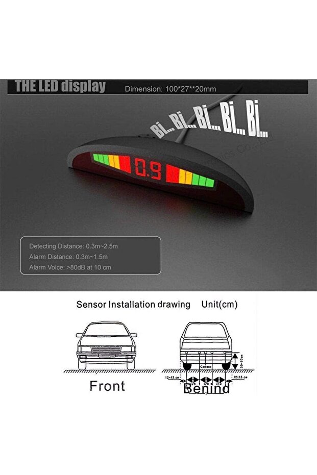 طقم حساسات ركن السيارة من نوع سلفار - 3
