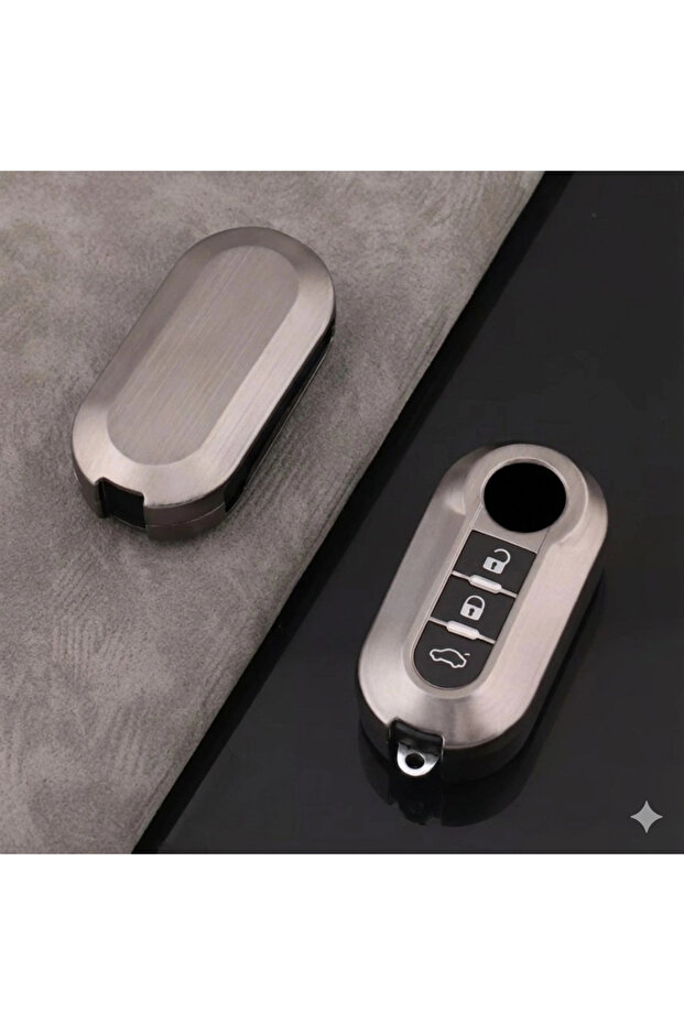 Fiat Doblo Compatible Smart 3 Button Silicone Car Key Remote Control Case Smoked