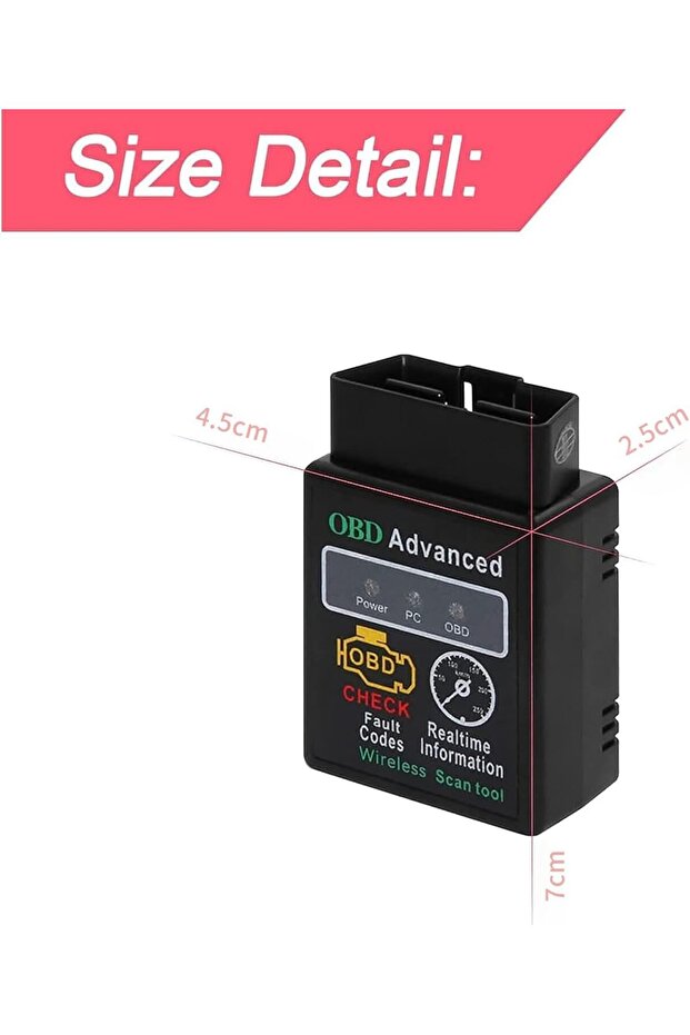 جهاز فحص أعطال السيارات OBD2 بتقنية البلوتوث، قارئ رموز تشخيص لاسلكي وأداة فحص لأنظمة أندرويد وويندوز، C - 7