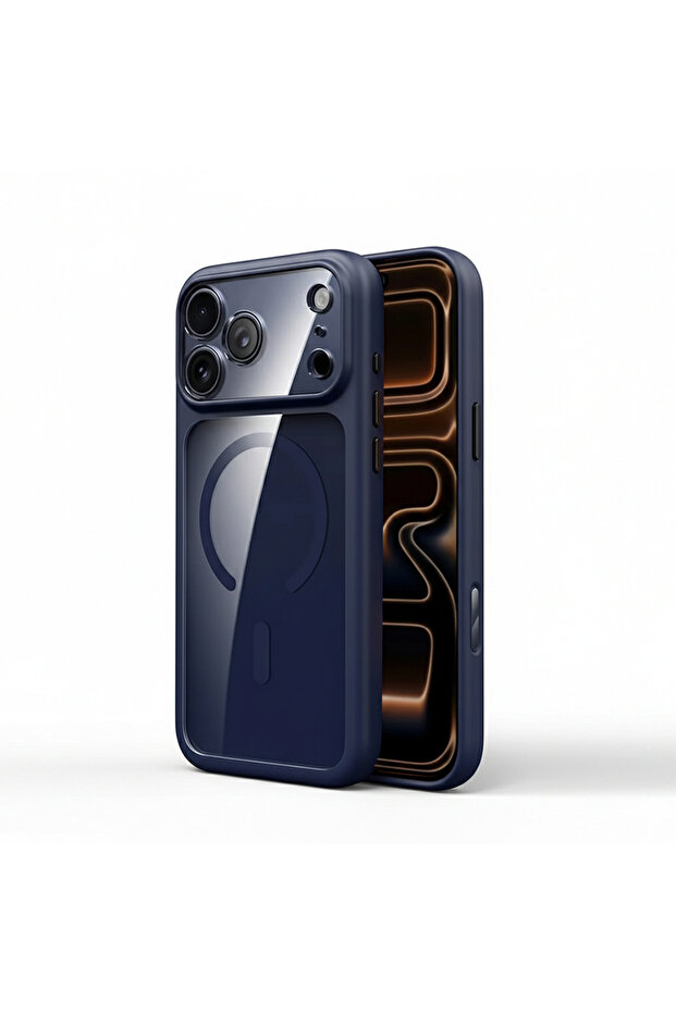 Magnetic Cover For iPhone 17 Pro Case, Compatible with MagSafe - Dark Blue