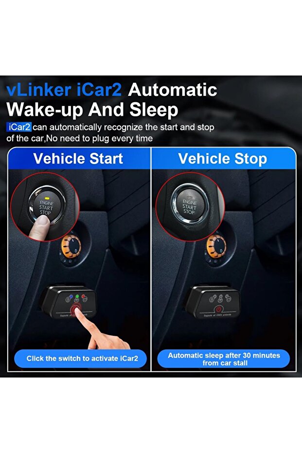 جهاز فحص أعطال السيارات KASTWAVE OBD2 5.0 بتقنية البلوتوث، قارئ أكواد الأعطال وأدوات تشخيص أعطال المحرك - 3