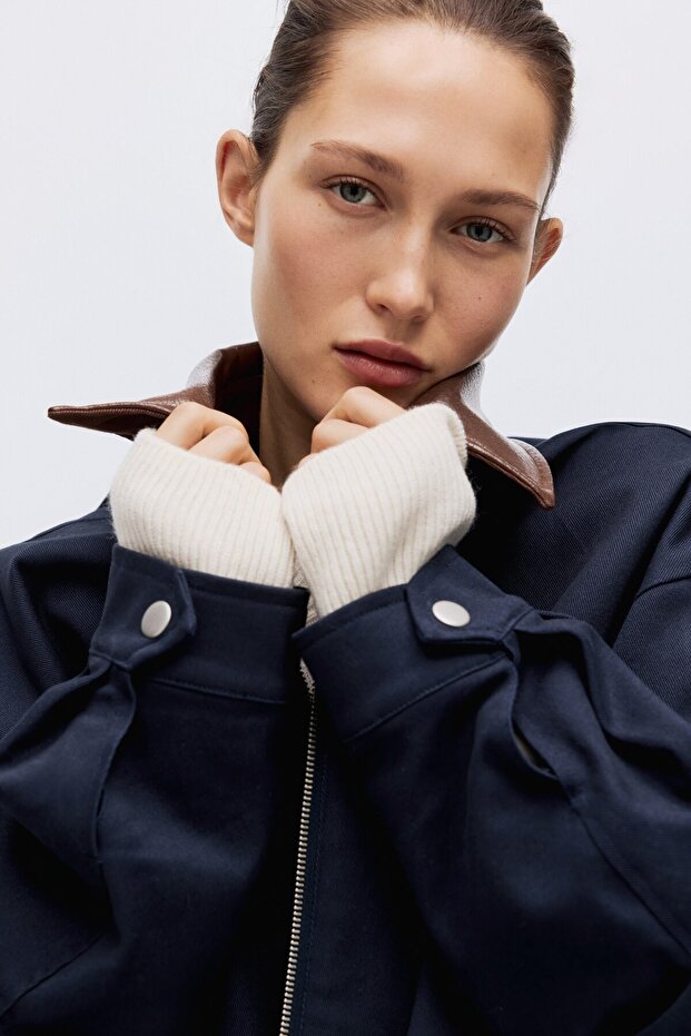 Oversize Gabardin Ceket - 3