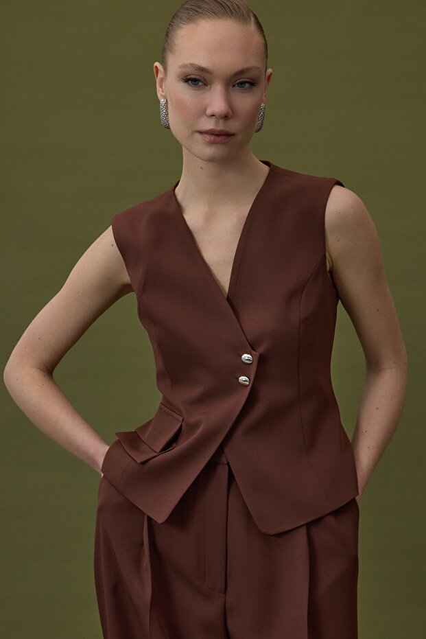 Sofia Yelek - Kahve - 3