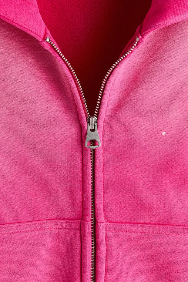 Kapüşonlu ve Fermuarlı Üst Oversized Fit - 2