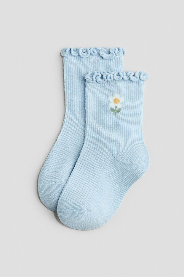 4'lü Overloklu Çorap - 2