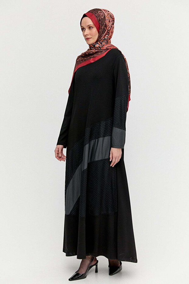 File Detaylı Sandy Elbise - 3