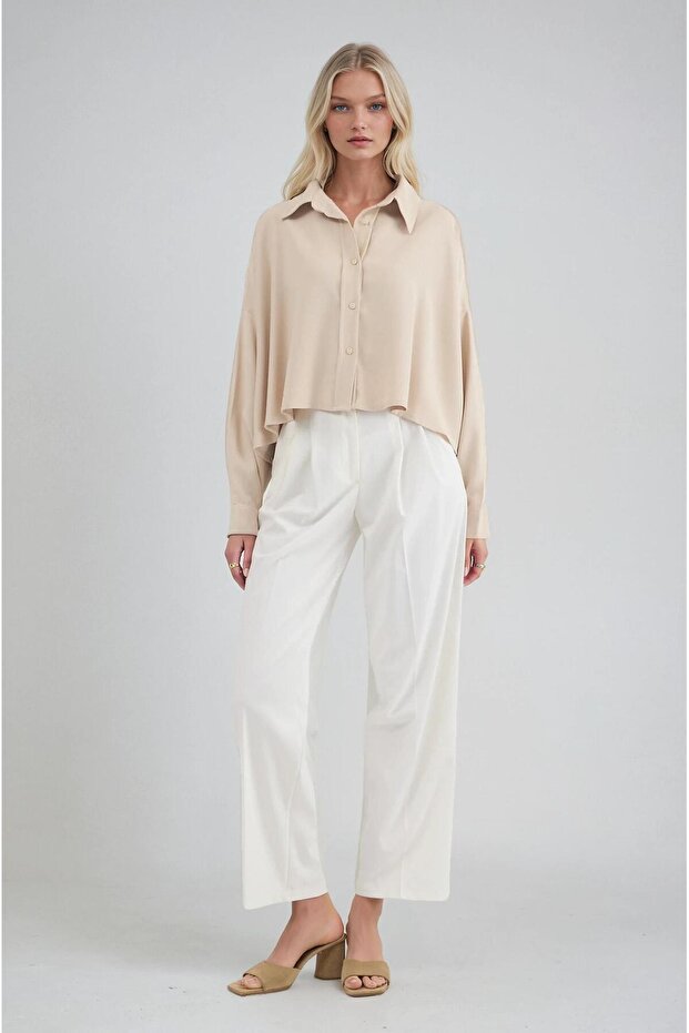 Basic Crop Gömlek 3502 - 4