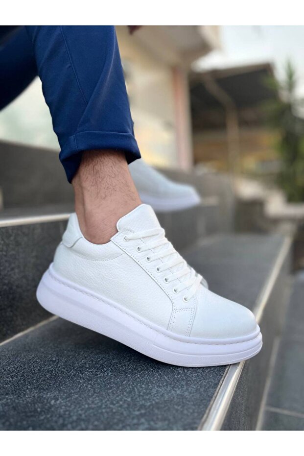 Kb-Dx46 Kuback White Leather Casual Men's Shoes