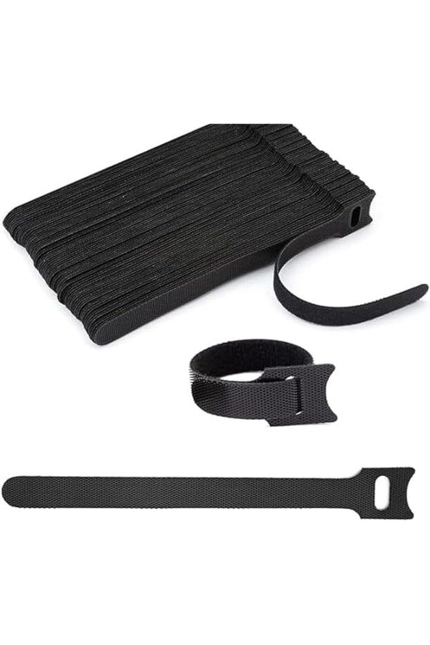 200PCS 8-inch cord organizer ties, multipurpose hook loop cable management wire ties for organizing